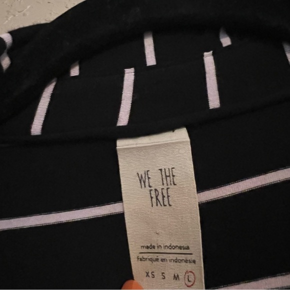 Free People Can’t Fool Me Striped Long Sleeve Open Front Top Large - Picture 5 of 5